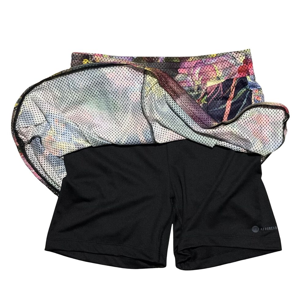Adidas Melbourne Skirt Girls Large Vibrant Multicolored Mesh Tennis Short NWT - Picture 4 of 7